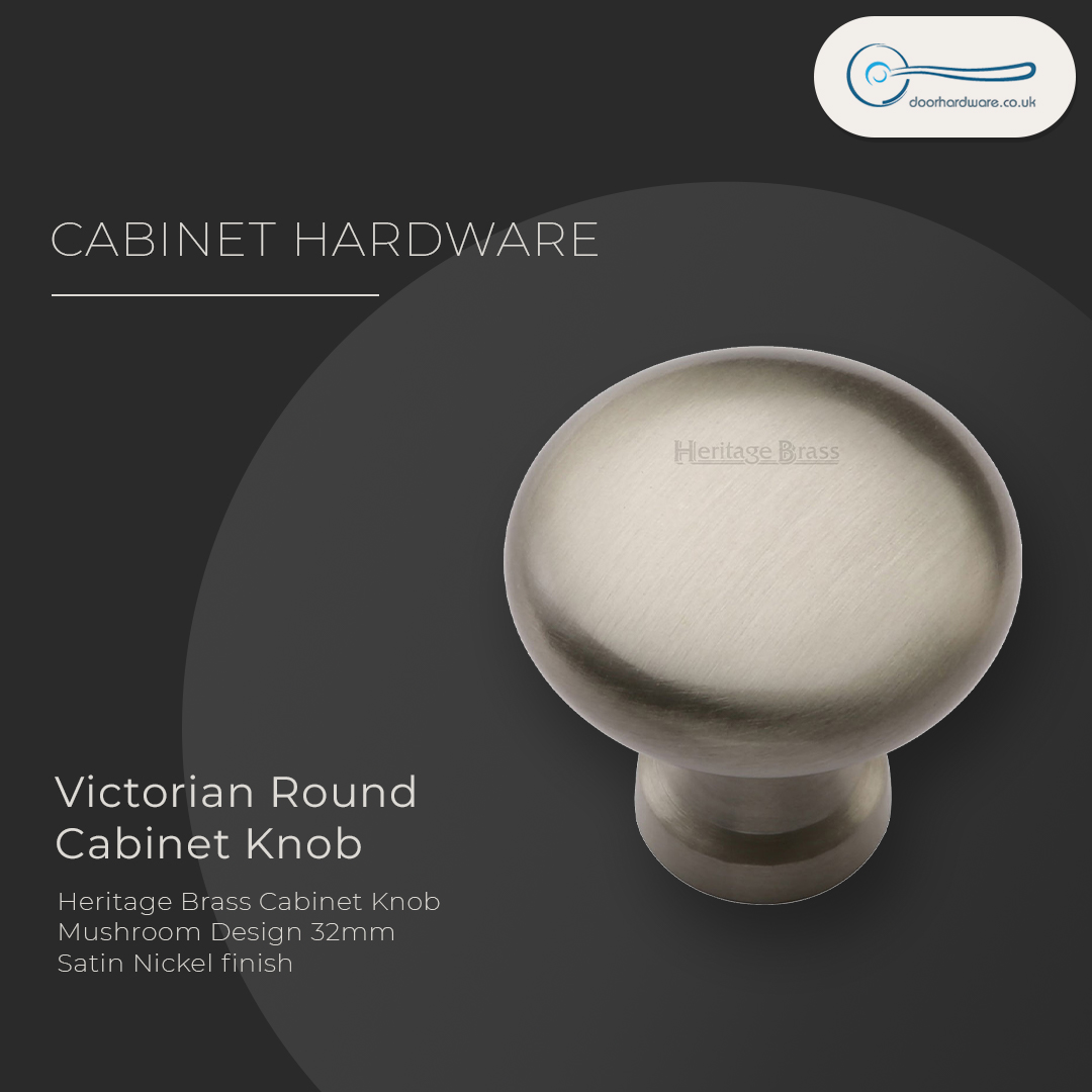 doorhardwareUK's tweet photo. VICTORIAN ROUND CABINET KNOB
Heritage Brass Cabinet Knob Mushroom Design 32mm Satin Nickel finish
Visit us: https://t.co/OWBCX52lKU
.
.
.
#doorhardware #victorian #cabinetknob #heritagebrass #mushroom #design #nickelfinish #stainless #steel #screws #fasteners https://t.co/8lvM74zuWb