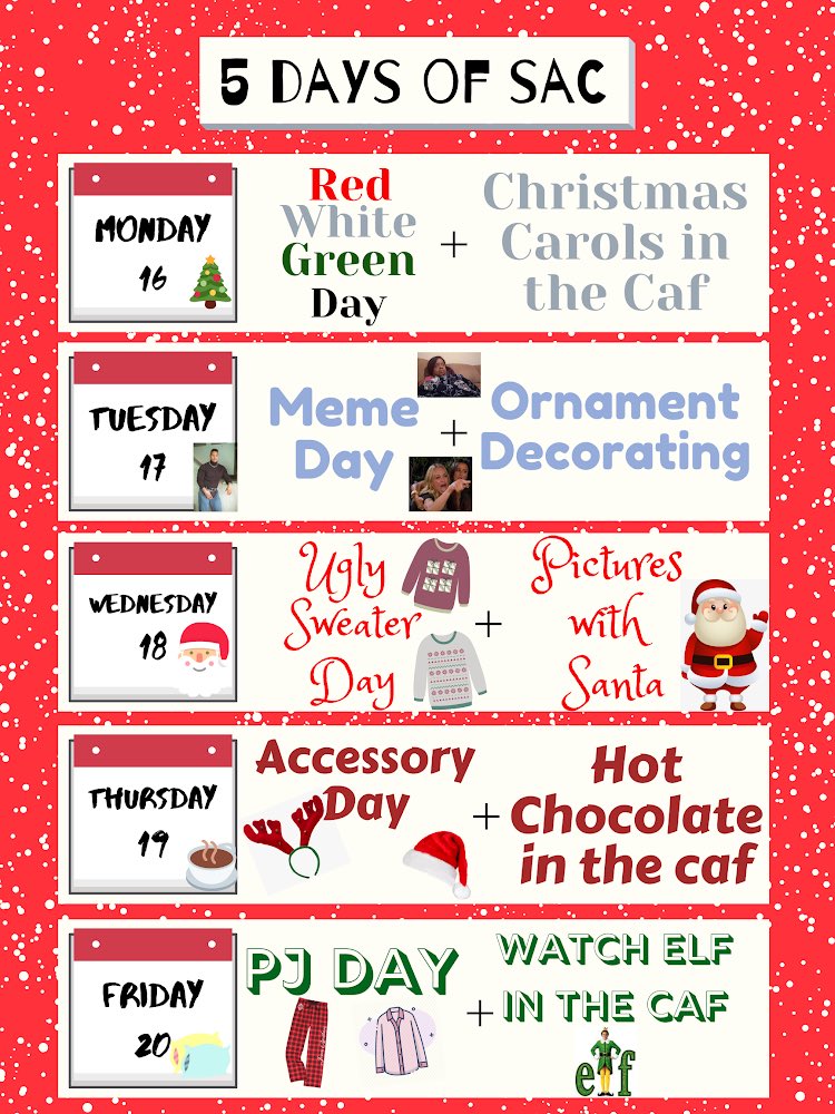 5 DAYS OF SAC IS NEXT WEEK VIKINGS! Get ready! We want to see what you got this holiday season!