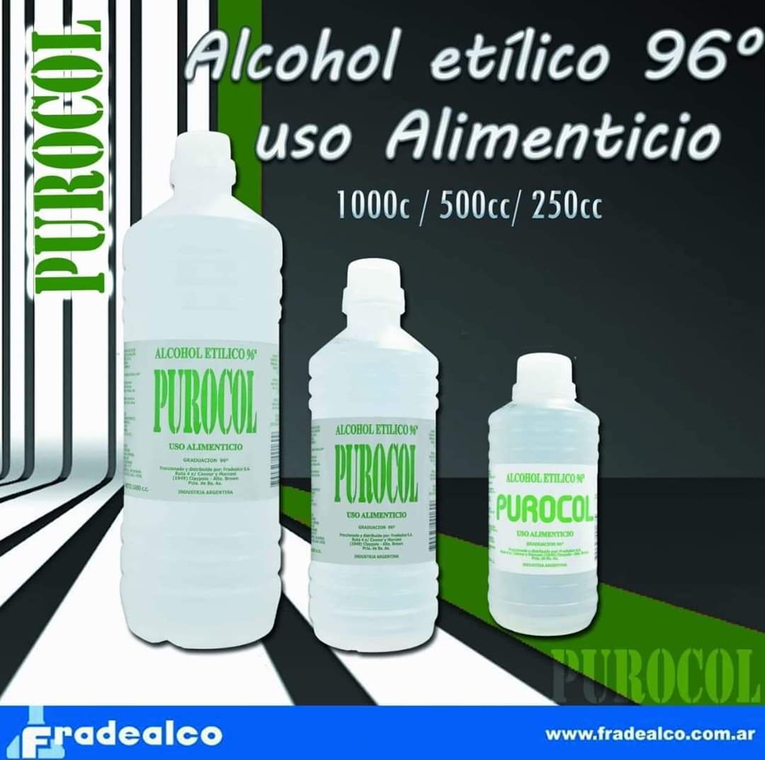 fradealco on X: #Alcohol etílico •Uso alimenticio• ✓1000c ✓500c ✓250c  #Calidad #Precio Conocé más info a tráves de nuestro boton whats app😱😱⬆️  👉 🌠  / X