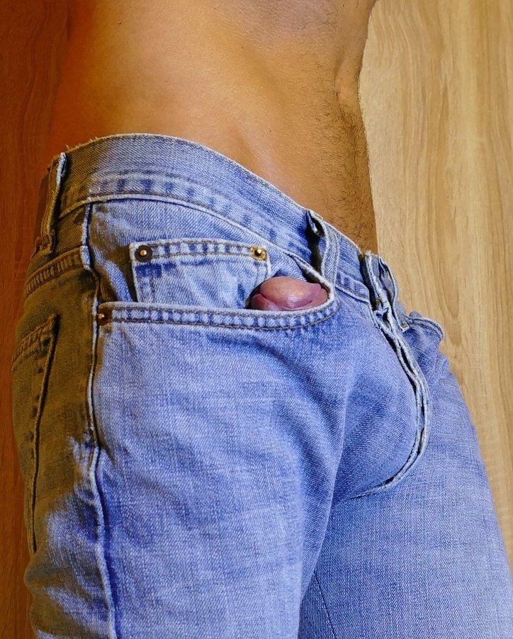 Cock Bulging Jeans.