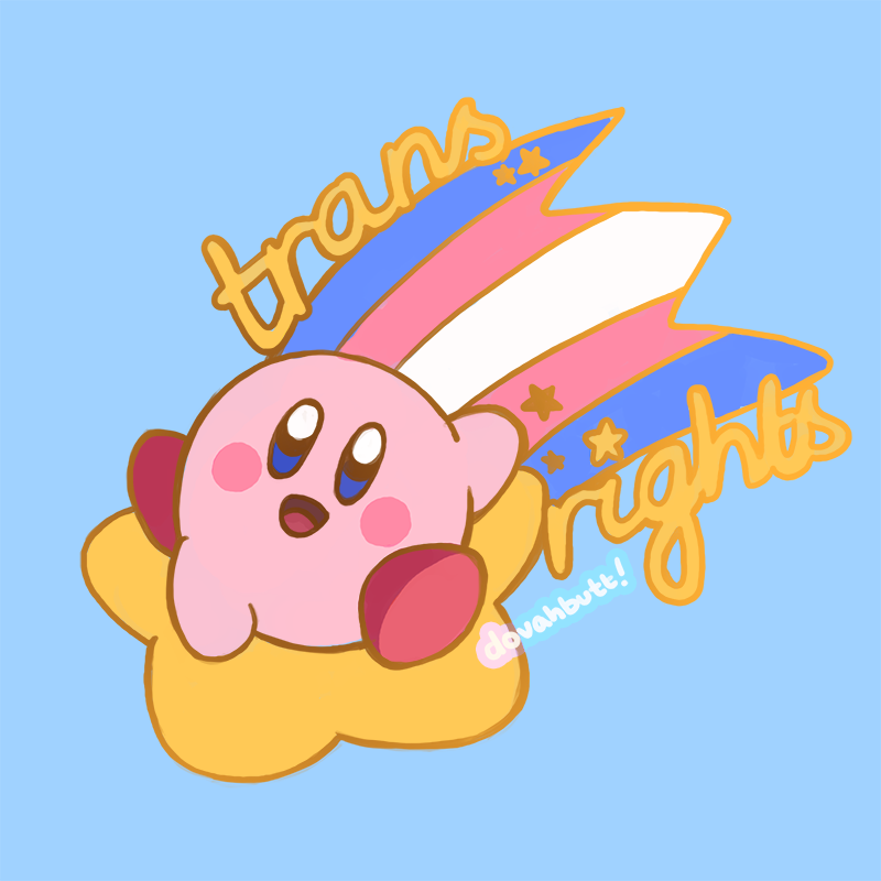 imdovahbutt's tweet image. kirby says trans rights ⭐️🏳️‍⚧️