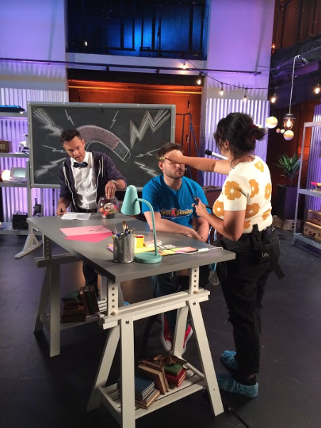 Making <a href="/LeclericShow/">Eric Leclerc</a> look camera ready! 😉 Aaaand... ACTION! 🎬 
#onset #STEMeducation
