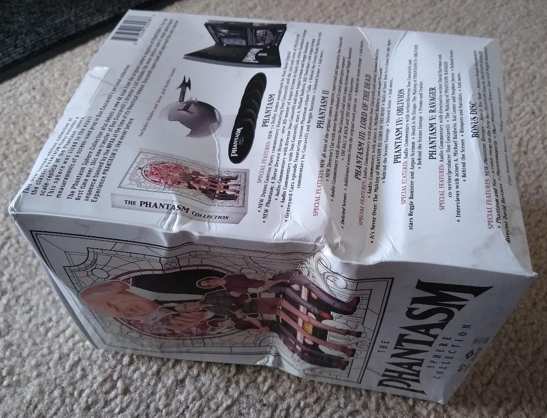 BloodyBluBlog's tweet photo. Hey @DonCoscarelli and @wellgousa  just an FYI...this is how @BestBuy is shipping your Phantasm Sphere Collection...@BestBuySupport https://t.co/Gt50Qzp7Ra