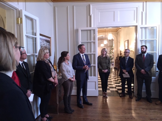 hkstaggs's tweet photo. Thank you @GovBillLee &amp; @MariaLeeTN for welcoming the #GASL2019 cohort today at the Tennessee Residence and sharing thoughts on leadership and the importance of education. Great start to the December GASL weekend and closing celebration for the 2019 cohort! https://t.co/DaU6fCwNlb