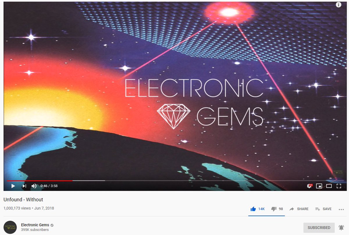 Unfound_Music's tweet photo. We did it! 1 million views is a crazy number I'd never have dreamed of when making this song. Thank you all and big props to @Electronic_Gems for making this happen! https://t.co/RCXsaNdRo8