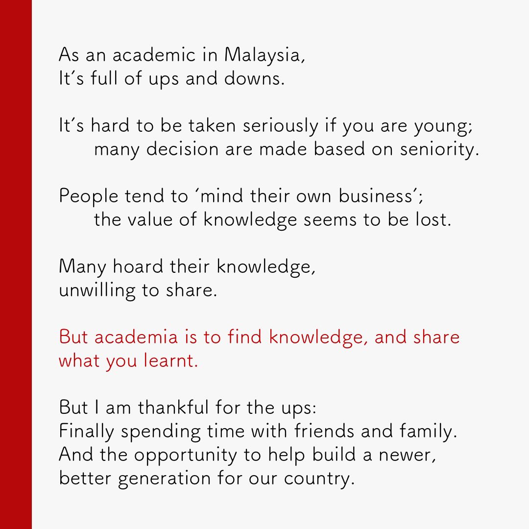 24. Dr Izzat Suffian  @izzat_fai, Asst Prof at  @OfficialIIUM researches nanomedicine & targeted cancer therapy. ‘The aim of academia is to find new knowledge & share what you learn. Imo, as a successful academic, u need to ensure you produce students that are better than you.’