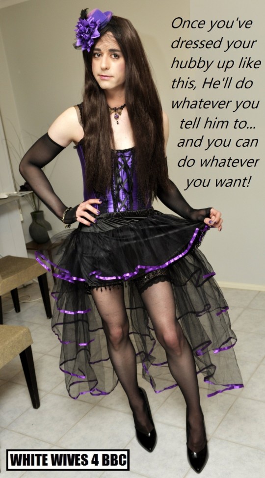 Cute black lingerie sissy