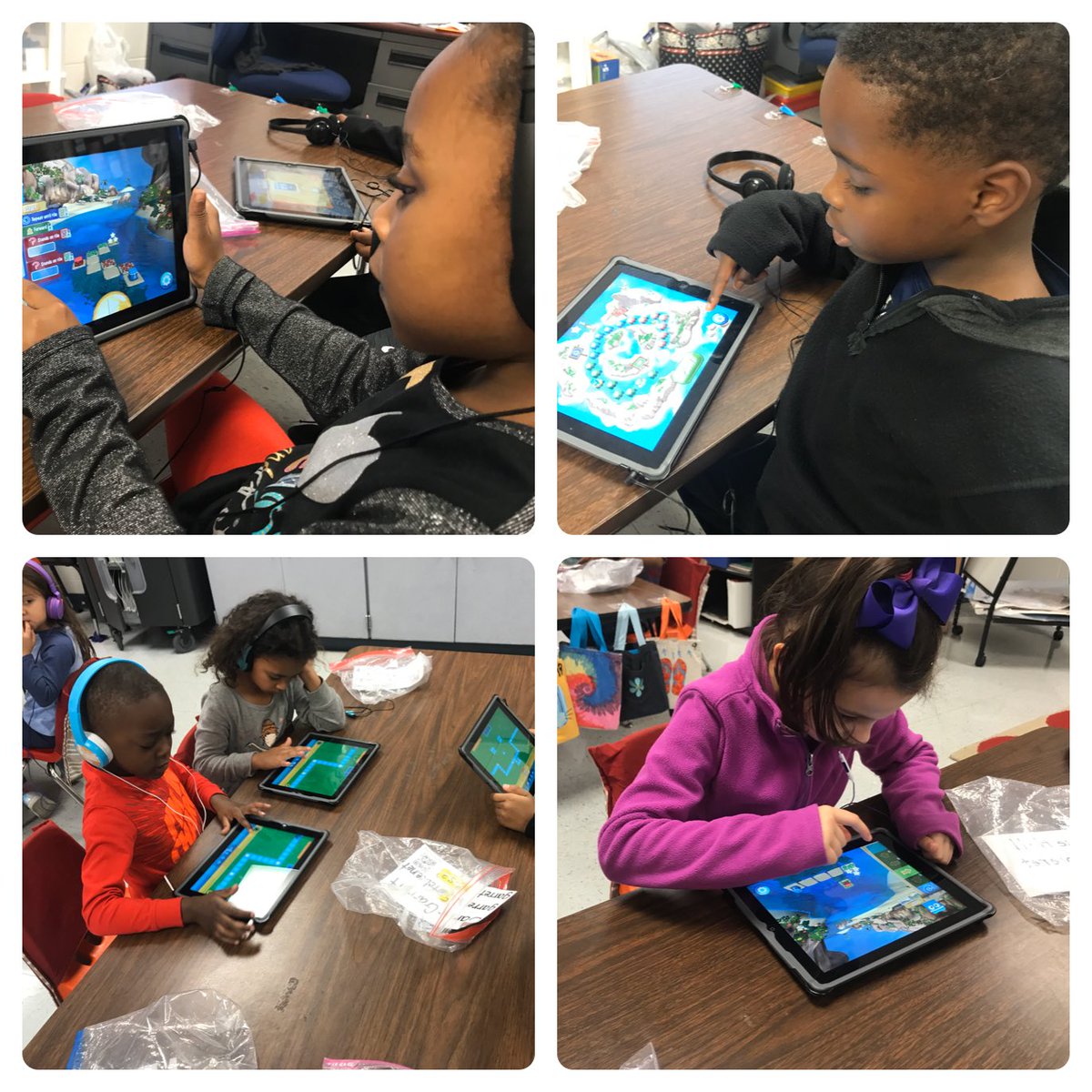 kellie_tinnell's tweet photo. Don’t think Kindergarteners can’t code! #kodablehourofcode and #BoxIslandhourofcode were hits for coding! #HourofCode2019 #DLPCoaching #CESTigercubs @cburgelem @TcboeE https://t.co/IFeQrqgOuf