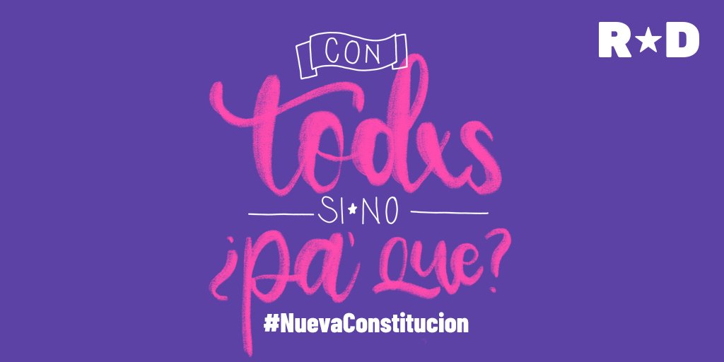 LatorreJI's tweet photo. #RDPropone: #NuevaConstitución con tod★s sino pa’ qué. Asegurando la representatividad de 3 mínimos, entre ellos, escaños reservados para pueblos originarios correspondientes al porcentaje de representación dentro de la ciudadanía. Aquí hoja de ruta: https://t.co/QFRo6BXdSF https://t.co/6m80IZnmc4
