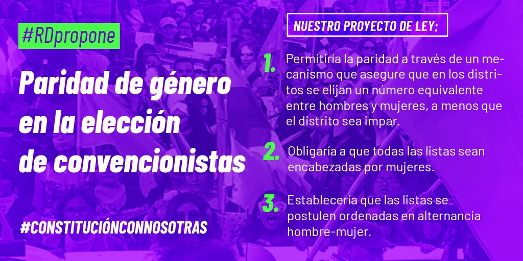 LatorreJI's tweet photo. #RDPropone: #NuevaConstitución con tod★s sino pa’ qué. Asegurando la representatividad de 3 mínimos, entre ellos, escaños reservados para pueblos originarios correspondientes al porcentaje de representación dentro de la ciudadanía. Aquí hoja de ruta: https://t.co/QFRo6BXdSF https://t.co/6m80IZnmc4