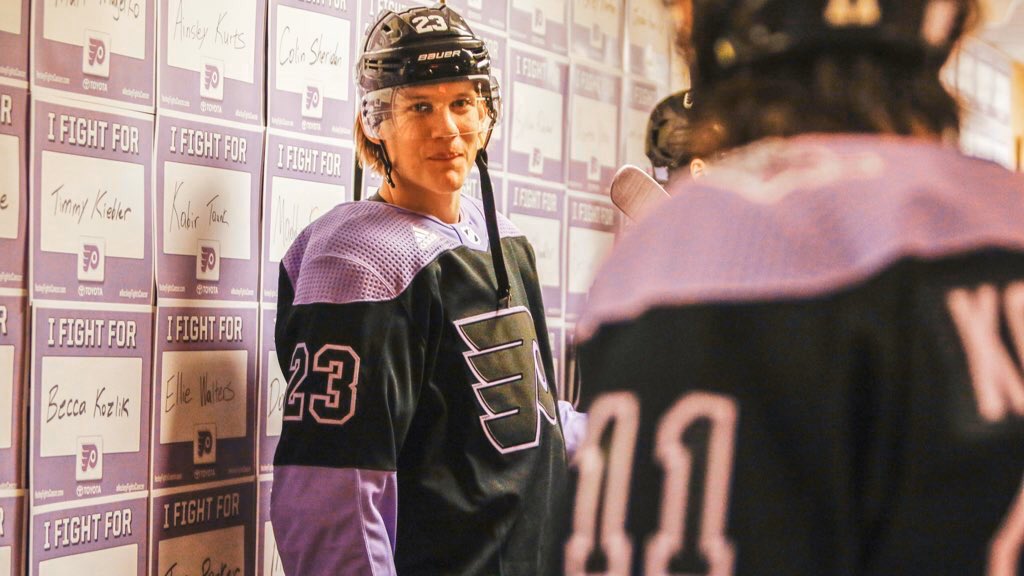 oskar lindblom hockey fights cancer jersey