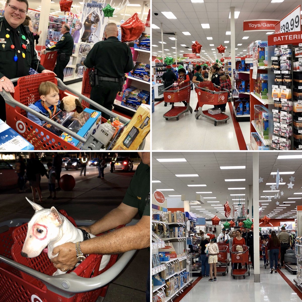 StellaRomanov's tweet photo. Amazing night at Palm Coasts Hero’s for Helpers! Big thanks to the T2364 team for making the holidays bright for the 130 kids here tonight! Even Santa and Bullseye stopped by to make it extra special! @keith_mazzoni @davemartin39 @DerrekSTL0959 https://t.co/x7zJqe7Tal