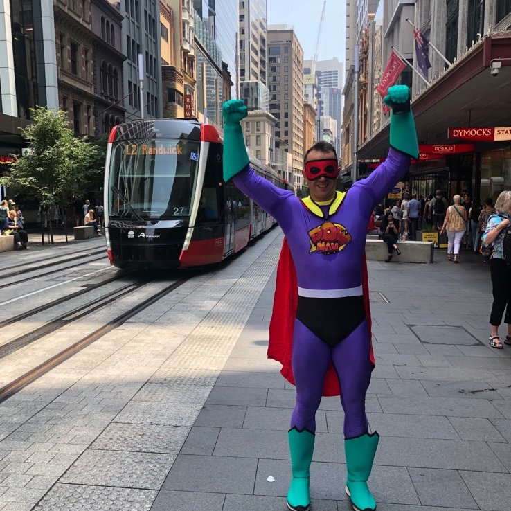 Keeping citizens safe. Day one of the Sydney Light Rail. It's POWMAN.

The new book 'POWMAN: Discover the Strength Within' is out now!
@Dymocks_Sydney <a href="/Dymocksbooks/">@dymocksbooks</a> <a href="/TransportforNSW/">Transport for NSW</a> #sydneylightrail <a href="/cityofsydney/">City of Sydney</a> #superheroes #superhero #childrensbooks
