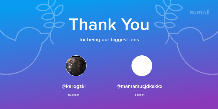 MurieChan's tweet photo. Our biggest fans this week: karogzki, mamamucjdkskkx. Thank you! via https://t.co/Gqqj4hFmGl https://t.co/nlGKey4Nks