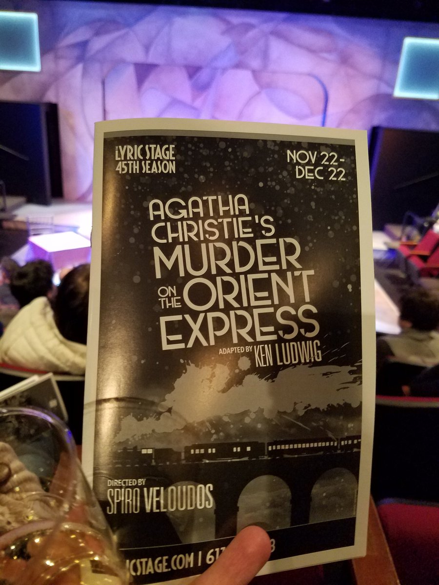 AdaptedPodcast's tweet photo. Stage adaptations are fun, too! #MurderontheOrientExpress #AgathaChristie #LyricStage #mustachetime @LyricStageCo https://t.co/rNw9Eg0VRV