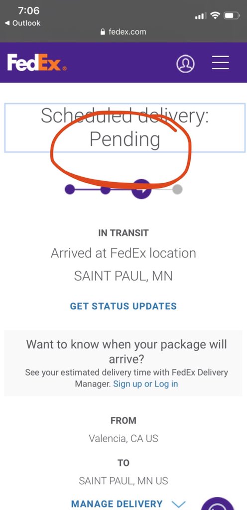 prettybehr's tweet photo. Does @FedEx @FedExHelp really Stand for ... We will deliver your packages whenever the HELL WE FEEL LIKE IT? I’m beginning to think so? No one has an answer? It would be FASTER TO WALK MY ASS TO CALIFORNIA FROM MINNESOTA! #fedex #FedExCares #2WEEKS https://t.co/8WtfCBXpBq
