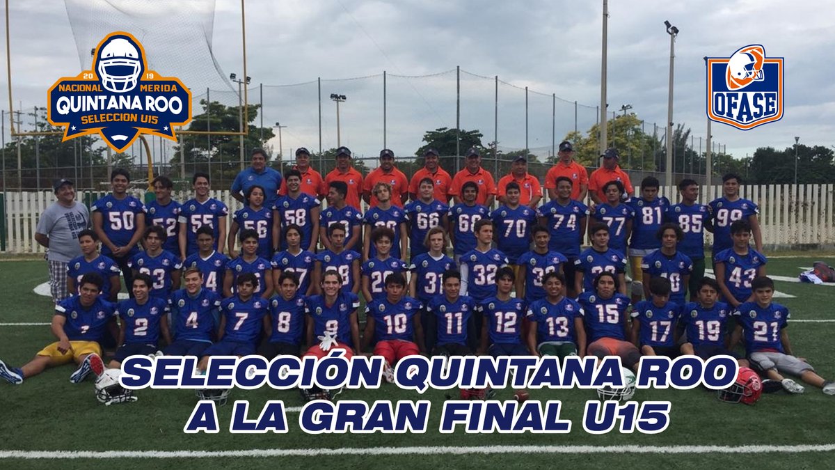 OFASEoficial's tweet photo. ¡ESTAMOS EN LA FINAL!
Tu Selección U15 de Quintana Roo avanza a la Gran Final del Nacional Under 15 Mérida 2019.
Quintana Roo 15 vs 0 Chihuahua.
Por ellos #SomosOFASE https://t.co/A5qlQCusxR