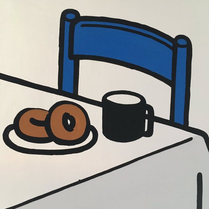 昨日終わらすつもりだった絵におはようの挨拶 