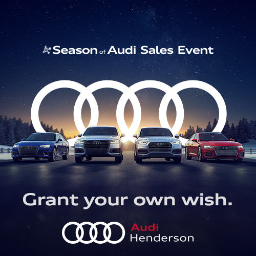 The best deals of the year are happening right now at Audi Henderson. Whether you were naughty or nice, we won't judge! The Season of Audi Sales Event is happening how through the end of the year, don't miss your chance to save big on the Audi of your dreams!