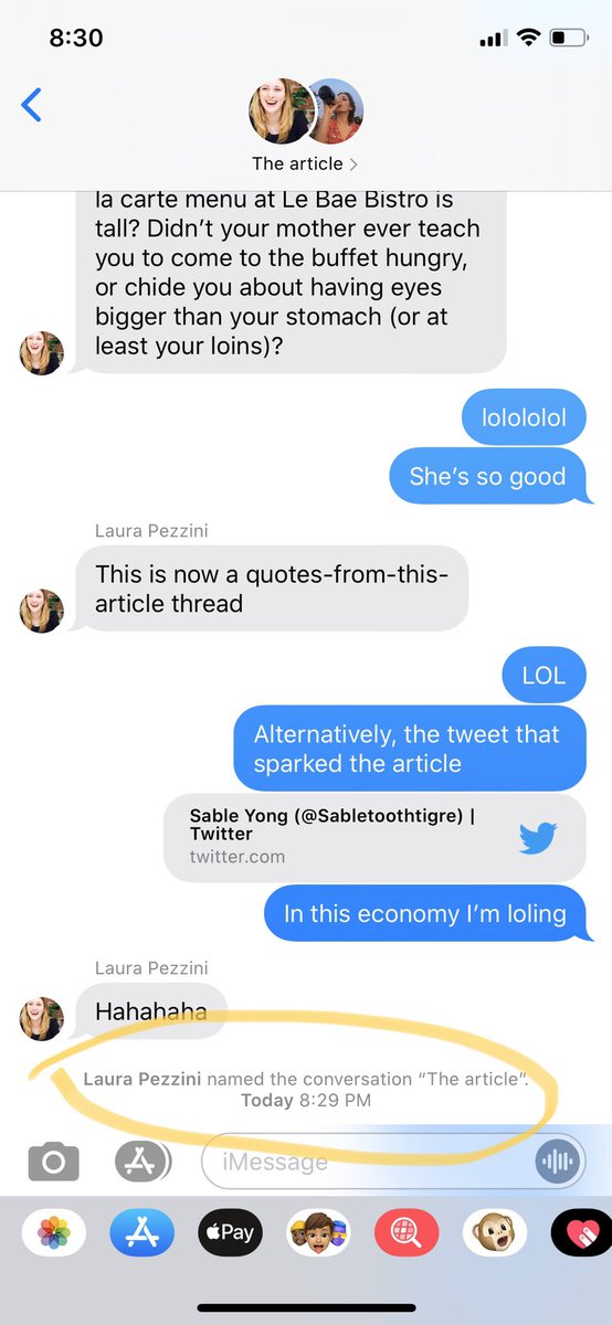 CarlyRickards's tweet photo. @Sabletoothtigre @GQMagazine May I humbly present The Group Chat enjoying this article a perfectly normal amount, not at all a “weird” or “obsessive” amount https://t.co/VBuQz3u9W8