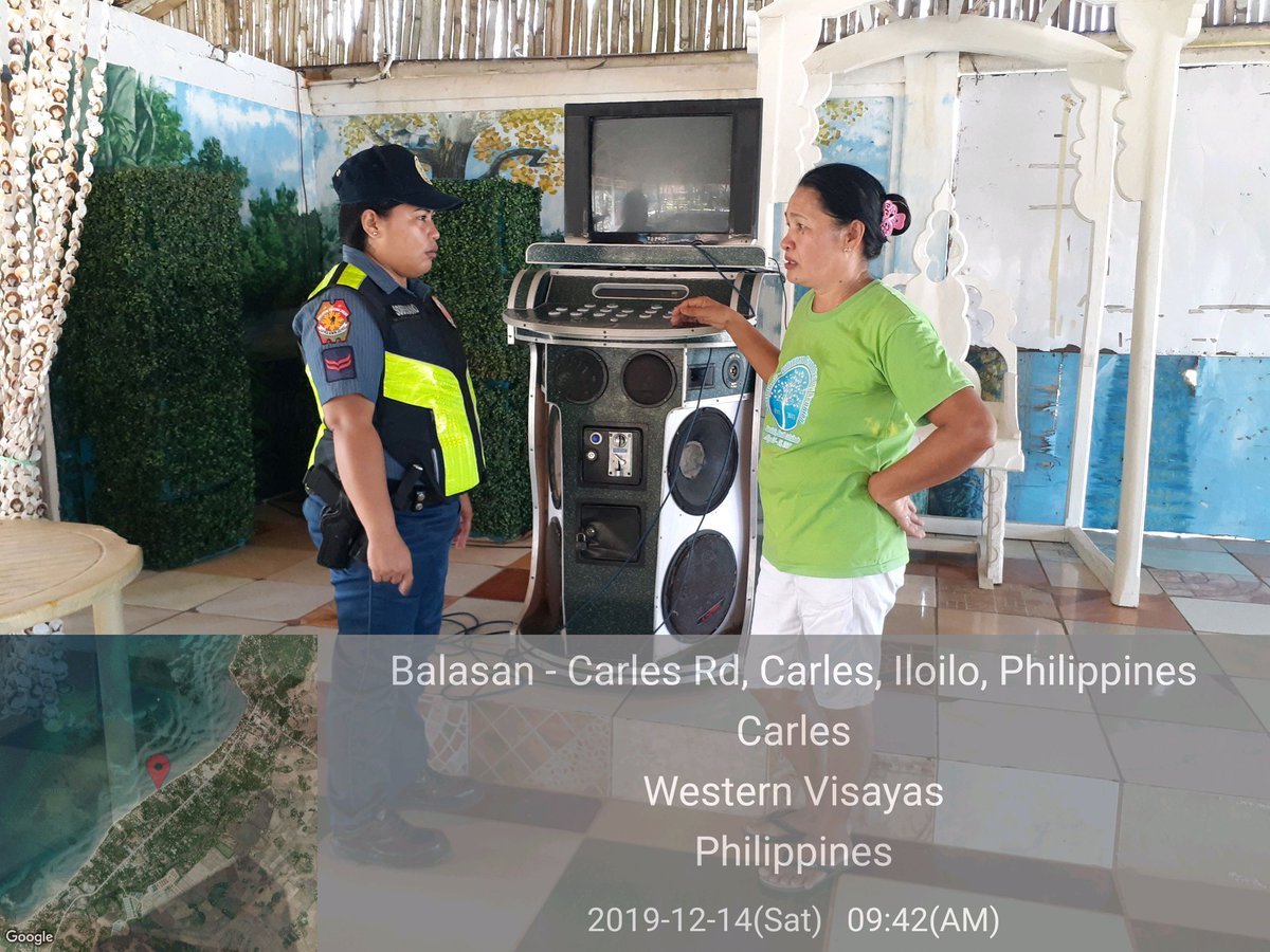 pnp_carles's tweet photo. PCpl Soberano, Asst. WCPD PNCO conduct KTV inspection and dialogue at Shangrila Beach Resort, brgy. Barosbos, Carles, Iloilo #PNP #PNPPATROLPlan2030 #StrongerPRO6 #LetsgoILOILO #JustBeGoodAtIt
@PdIloilo @PDIPPO @ippoiloilopnp @IppoWcpc https://t.co/lTthgt5U6U https://t.co/RhcADJWVbz