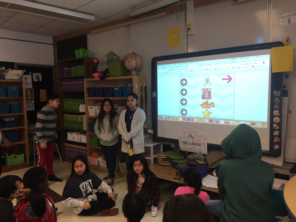 JenJohnson0018's tweet photo. @samgoodman45 &amp; I prepared for another day of EL @scratch projects w her 5th grs. Ss presented their updated projects to the class, had a round-table discussion on the revise &amp; edit plan, then were back to work.  🙌    #weareevergreen #Ahschools #grit https://t.co/2KiVopQuPt
