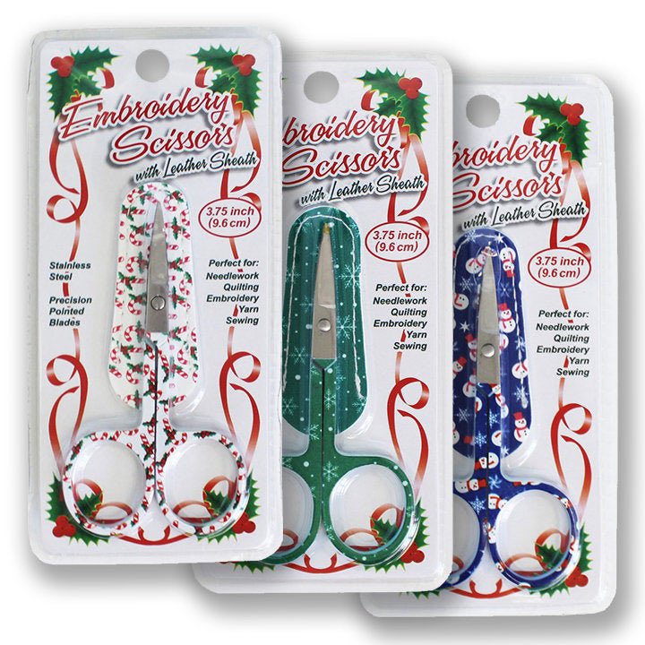 Excited to share this item from my #etsy shop: HolidayStocking Stuffers - Allary 3.75' Stainless Steel Embroidery Scissors with Matching Leather Sheaths - Choose from 3 Designs etsy.me/2qOMRkL