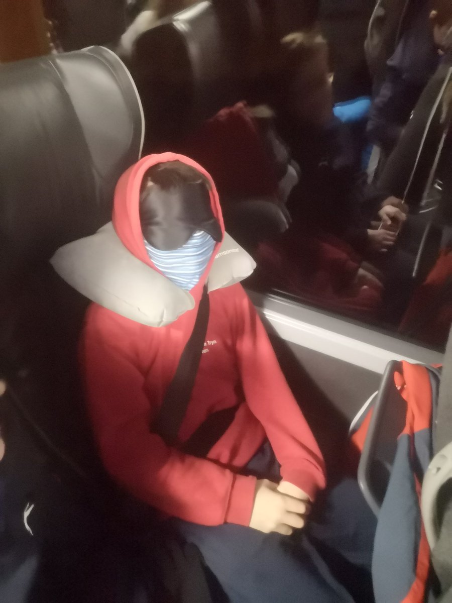 And we're off! We're all strapped in and some have ready started singing! ( #MissRyanistheonlyonesinging)
See you in a few hours, Dover!

#BFSdoLilleChristmasMarket2019
#WereAllGoingOnaWinterHoliday
#InterestingBusSleepAttire
#Genius