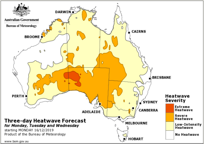 Severe to extreme #heatwave conditions are forecast over southern areas of #Australia next week. #Adelaide is expecting 4 consecutive days of 40°C+ (Tues 17th - Fri 20th). Southern inland areas are likely to experience 45°C+. Latest at ow.ly/9VGJ50xzXFL