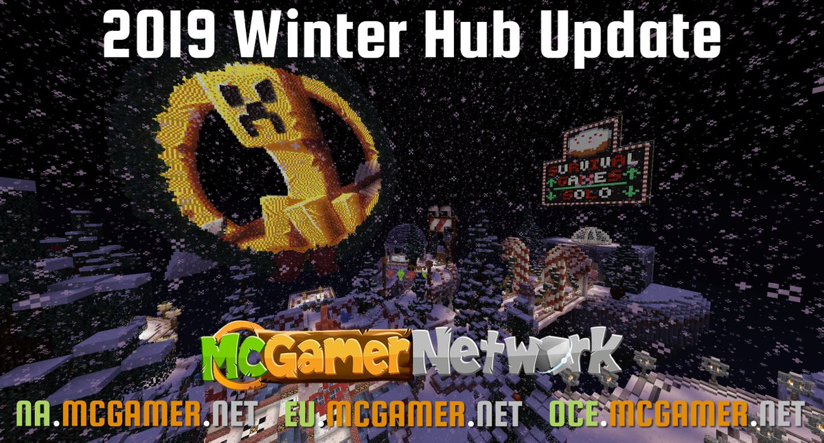 Tributes our 2019 Winter Hub Update❄️ is now live. Along with this we welcome back #MCSG's Ancient Japan, Adrenaline, Moon Base 9, Chernobyl, Green Grass, Survival Kingdom, Moonlight Lake, Winter Haven, Treacherous Heights &amp; Fortress Pyke! More info here: discord.gg/MCGamer.
