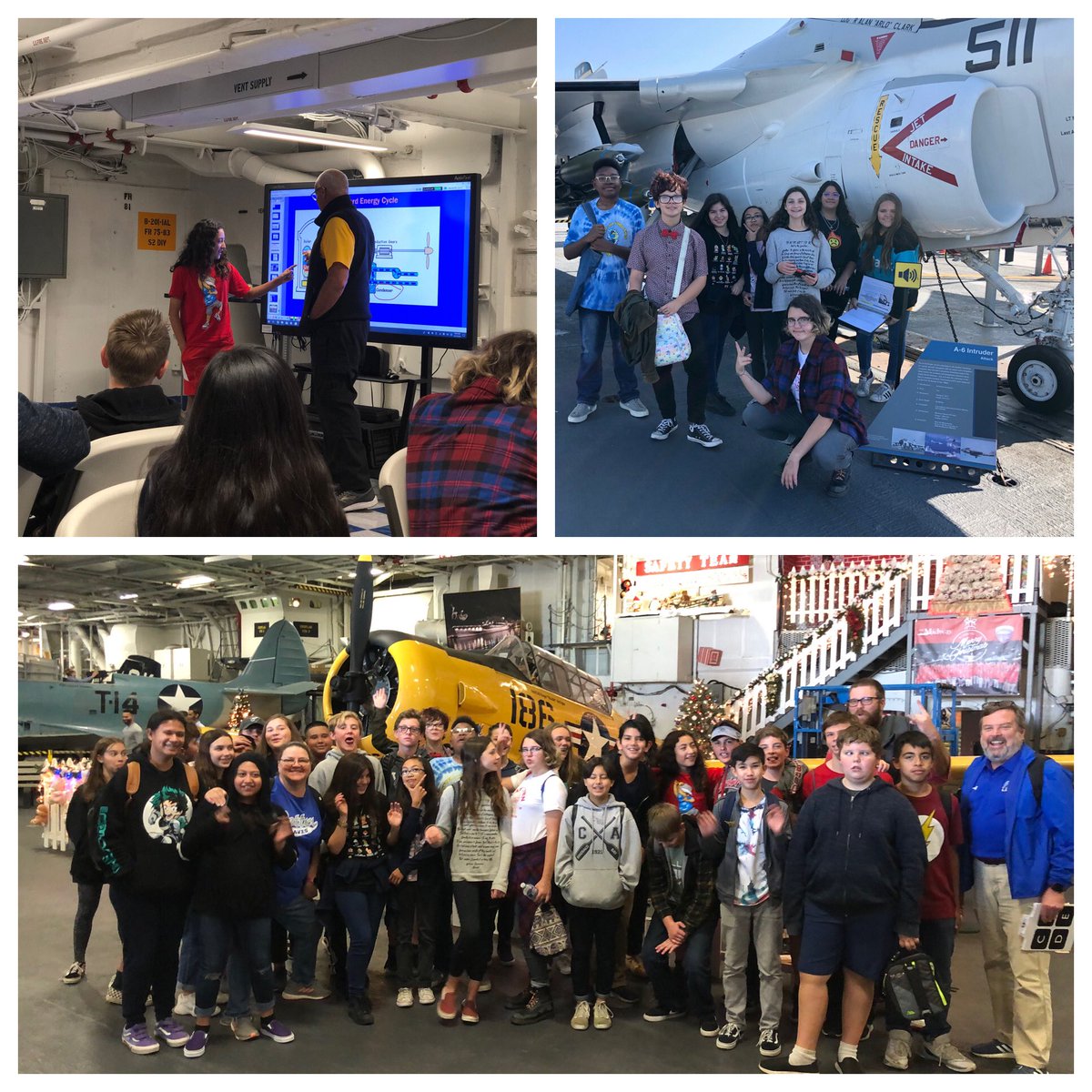 potterrobotics's tweet image. PJH Robotics team was so fortunate to learn about thermodynamics on board the USS Midway today. Thank you @ViasatInc for making this possible! #fuesd @PotterJHS #BeBrave