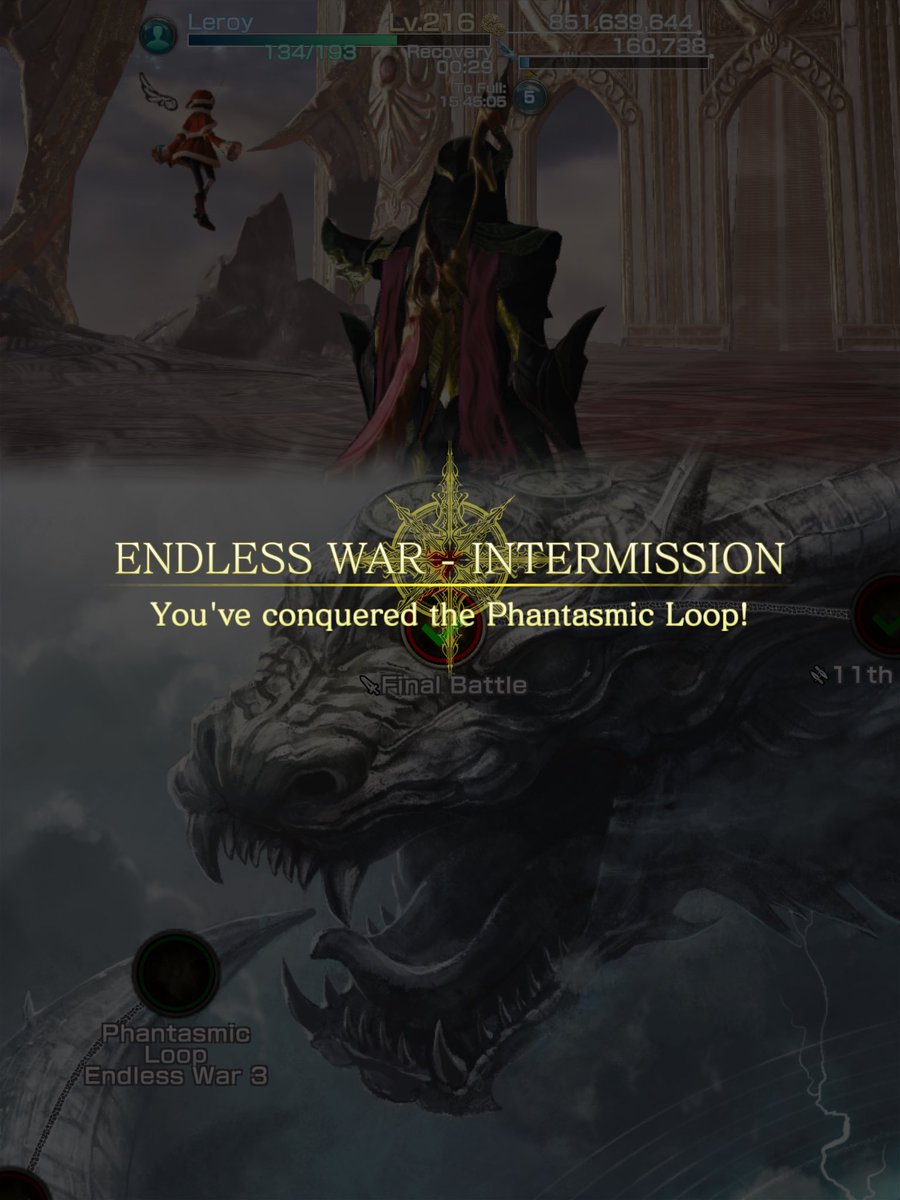 PixyJunket's tweet photo. Endless War 3 Lap 6 completed with only ten minutes to spare. #MobiusFF https://t.co/CmlEMJA7Re