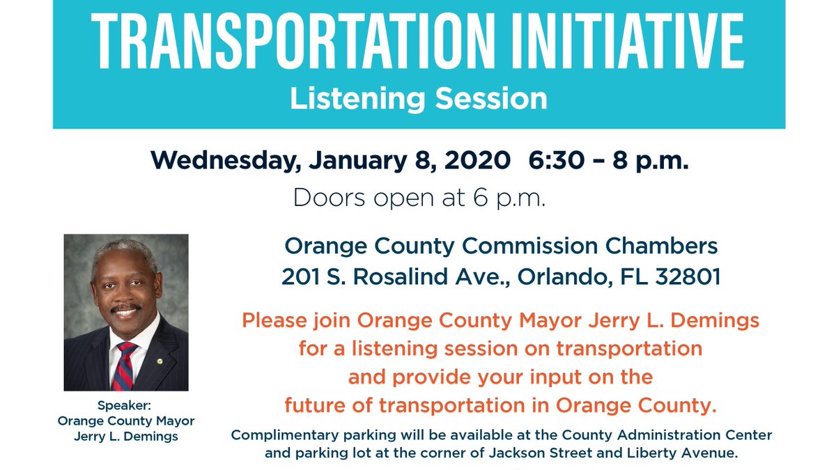 IaccOrlando's tweet photo. Join @OCFLMayor  for a listening session on the future of transportation in Orange County. Register here: https://t.co/DwuEqLIICB
#IACCOrlando #OrangeCounty #Transportation https://t.co/P783IN2KeY