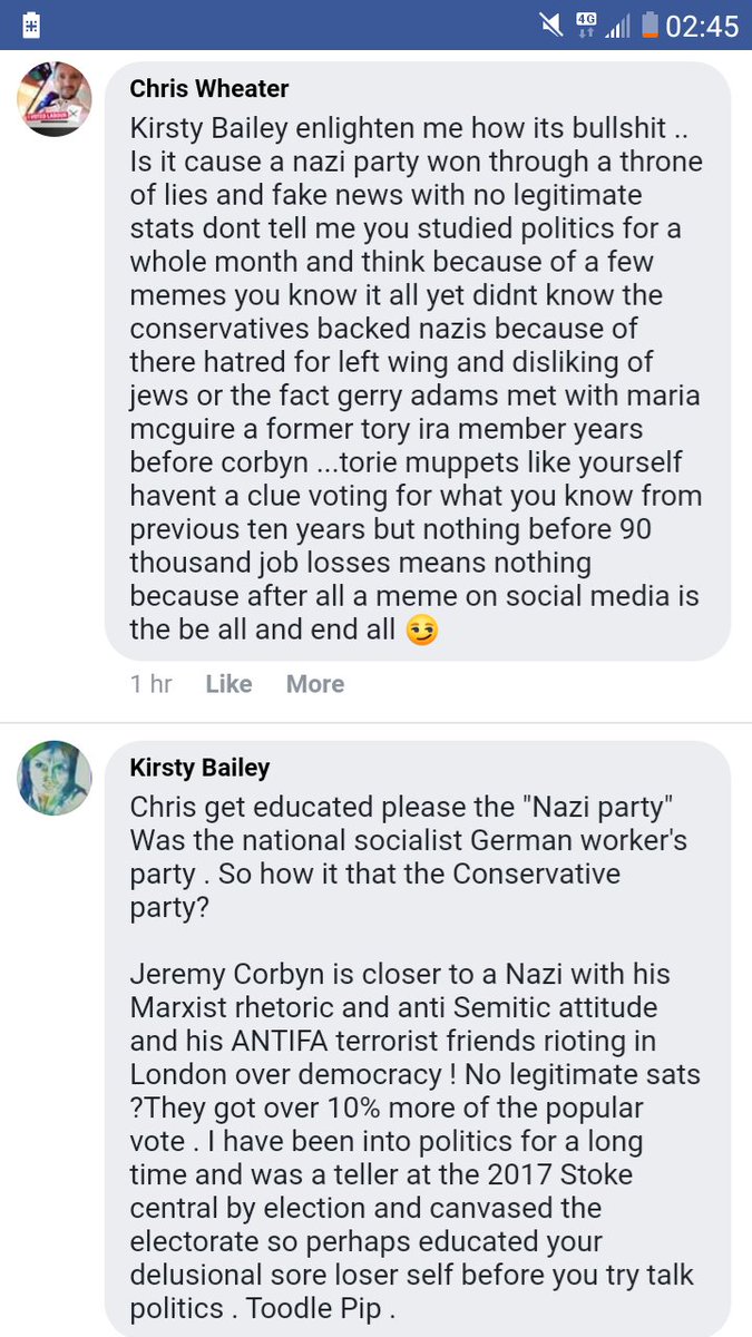 Kirsty_Magikarp's tweet photo. Just some of the deadbrained people on Facebook today .
#GeneralElection2019 #AntifaDomesticTerrorists
#LabourLoosers https://t.co/B0VyNNdiS5