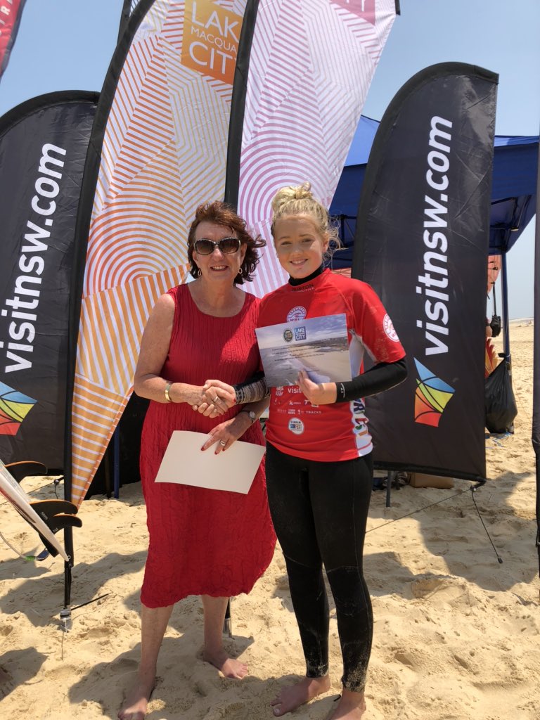 surfest's tweet photo. Teenagers Dom Thomas of Frenchmanโs Boardriders and Redheadโs Ava Doyle win @lakemac Lake Mac City Pro Jnr Wildcards. @newcastleherald @nbnnews @wsl @destinationnsw @MayorKayFraser #surfest2020 #visitnsw #lakemac https://t.co/MvbNZ8K0rC