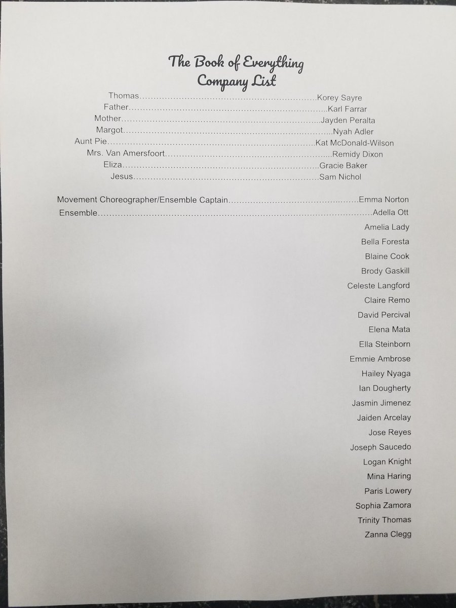 TheatreFalcon's tweet photo. Spring Show Companies 2020! Thank you to all who auditioned! https://t.co/rTgBTN1HiM