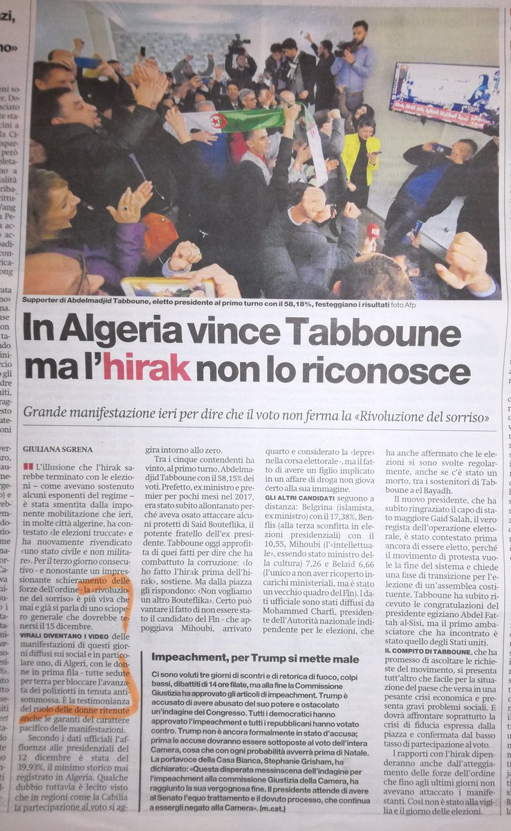 Saverio Giangregorio Giulianasgrena Complimenti Al Popolo Algerino Per La Rivoluzione Del Sorriso Ma Soprattutto Complimenti Alle Donne Algerine Garanti Del Carattere Pacifico Delle Manifestazioni Hirak Alger Algerie Oggi Su