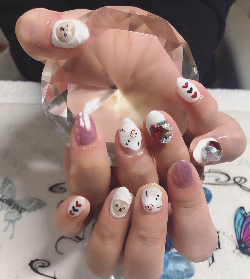 O Toku Syouhin 3dネイルパーツ ネイル 冬ネイル 雪だるま ネイルパーツ 0b2a92 限定特価 Mitrio Com Br