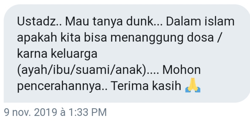 Ayang Utriza Yakin On Twitter Salam Alquran Menegaskan Seseorang Tidak Menanggung Dosa Orang Lain Qs 6 164 Qs 17 15 Qs 35 18 Qs 39 7 Misalnya Orangtua Korupsi Anak Tidak Tanggung Dosa Korupsi Orangtua Tapi