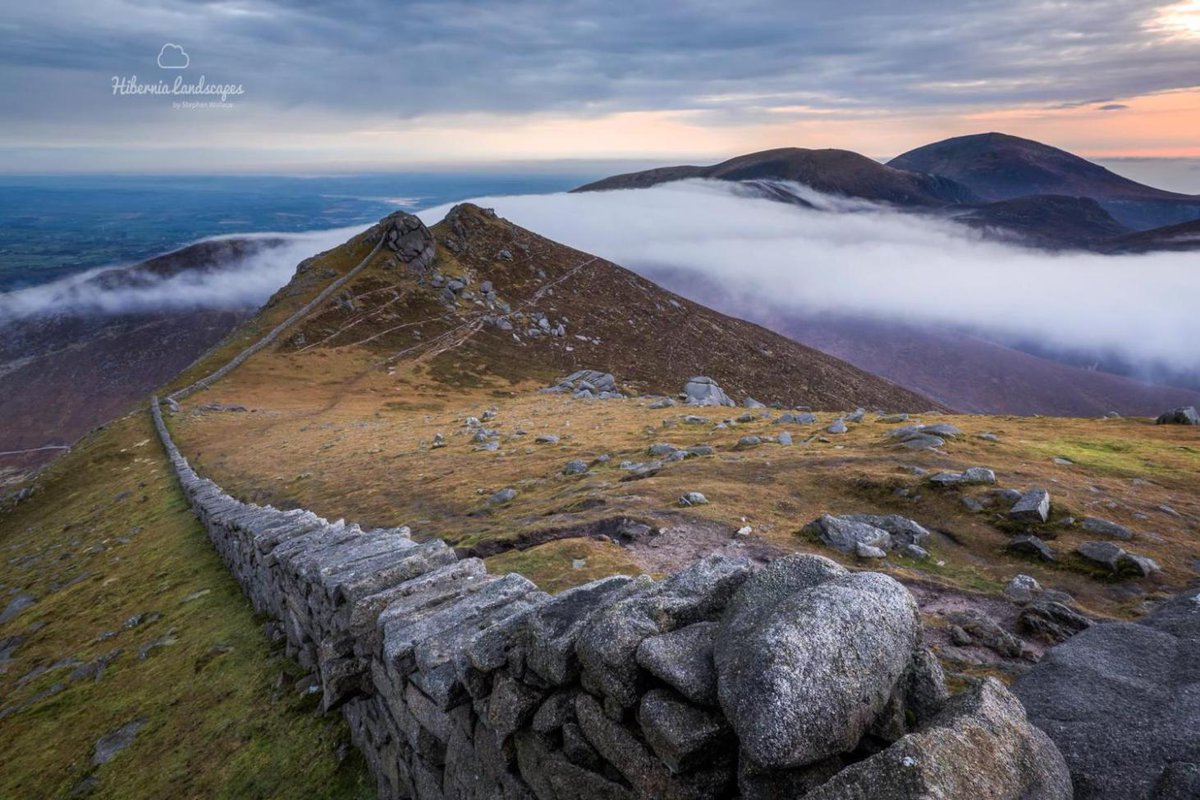 ‘Bearnagh Mist’. View from the summit of Slieve Bearnagh, Mourne Mountains, Co Down.  @Hiberniaphoto. The Mournes are the highest mountains in N  #Ireland! Made up of 12 mountains & 15 peaks! People say they are the inspiration behind Belfast born C S Lewis' Narnia!