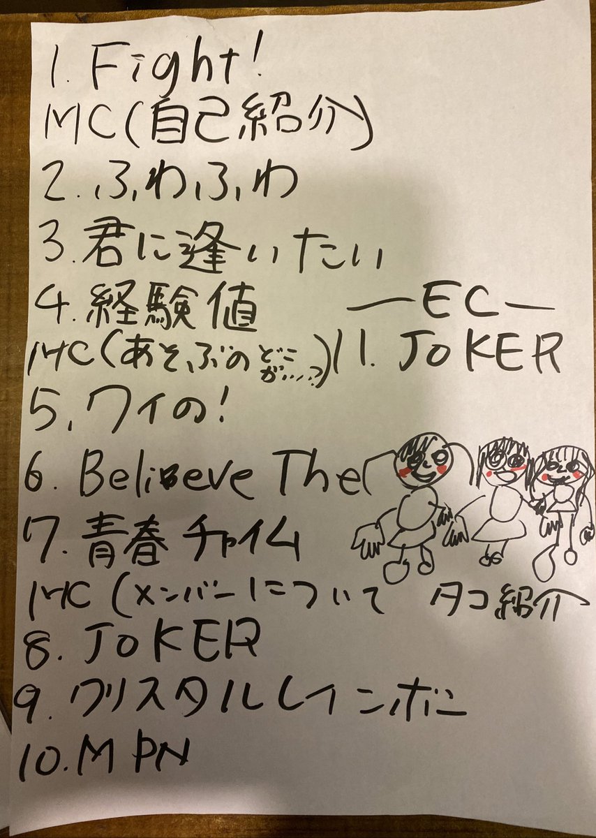 まさぴー (@yukidarima3) on Twitter photo Teamくれれっ娘!東京公演
2019.12.14
本日のセトリ
#Teamくれれっ娘
#信野樹奈
#渡辺姫愛 
#山崎未羽 Teamくれれっ娘!東京公演
2019.12.14
本日のセトリ
#Teamくれれっ娘
#信野樹奈
#渡辺姫愛 
#山崎未羽