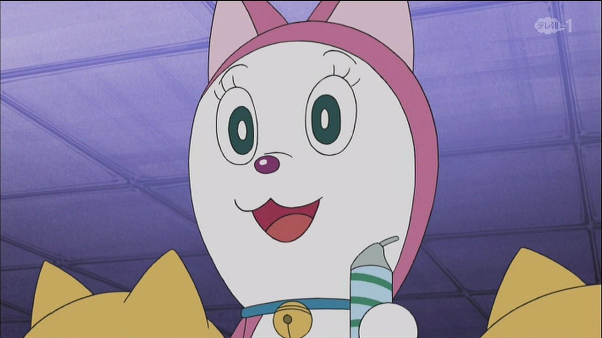 Noramyako from Doraemon She has like a kangaroo pouch for some reason and also sometimes looks like a punching bag