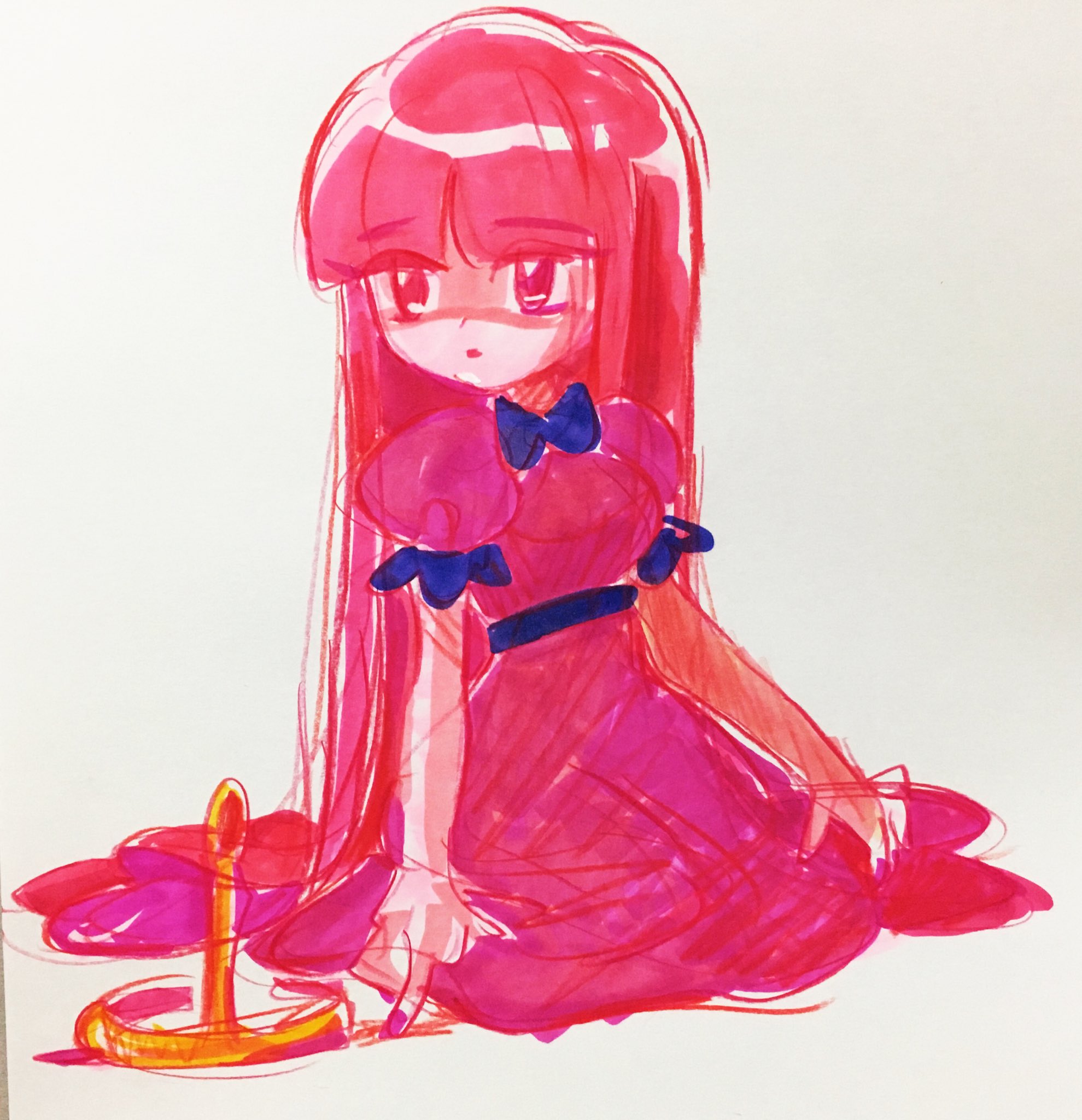 らくがきしたがり屋 仮眠だっ Adventuretime イラスト 絵描きさんと繫がりたい イラスト好きさんとつながりたい アドベンチャータイム らくがき プリンセスバブルガム 気だるげな女の子 あとロングヘアーが座りポーズで床に落ちてる 形を描くの好き