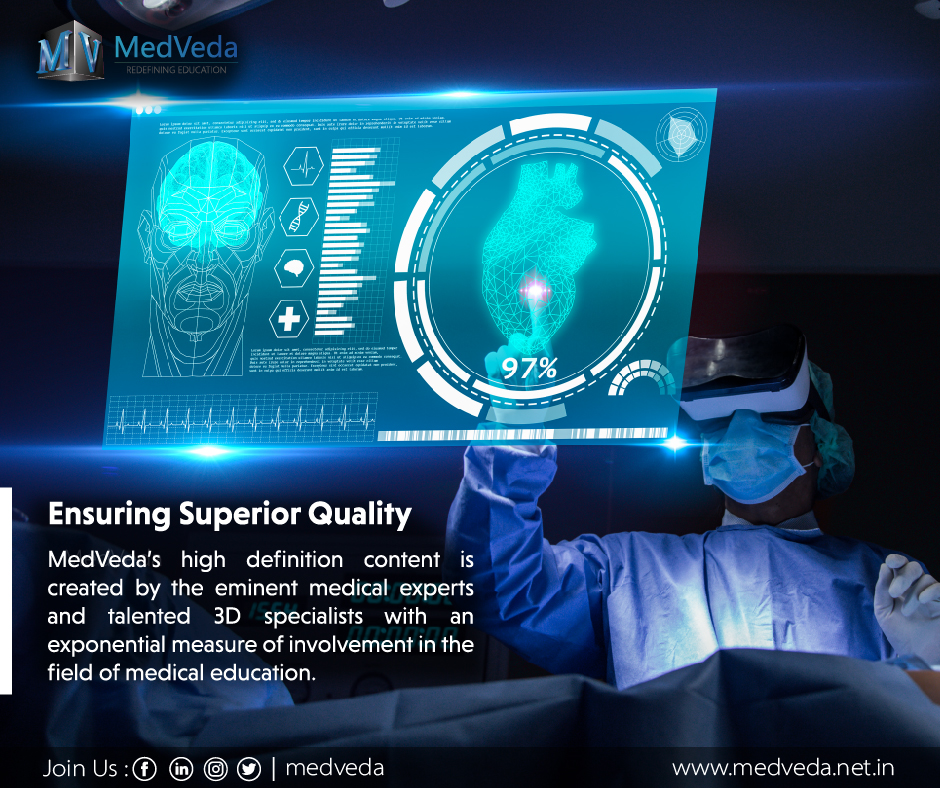 MedVeda’s high definition content is created by the eminent #medical experts and talented #3D specialists with an exponential measure of involvement in the field of #medicaleducation. 
#animation #MedicalStudent #3Dmodels #med #medtech #anatomy #education #AR #VR