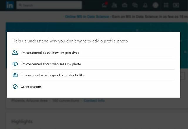 raphrobbins's tweet image. I’ve never wanted anything as much as @linkedin wants me to add a profile photo. ift.tt/38wz03L