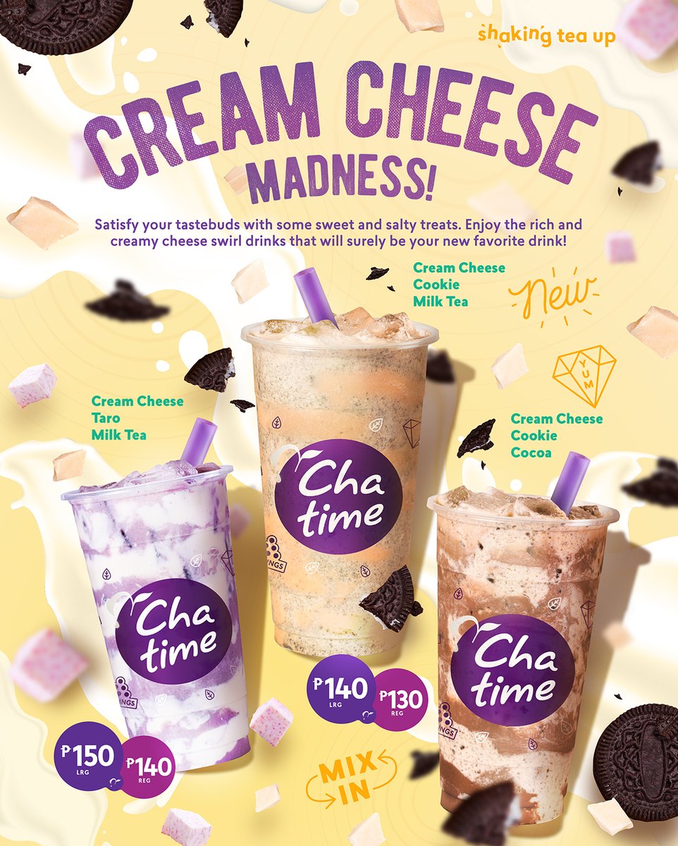 Ayala Malls Abreeza Treat Yourself To Chatime Philippines Latest Treats This Weekend You Deserve It Try Any Of The Three New Flavors In The Creamcheesemadness Series Now Available At Abreeza Chatimeph