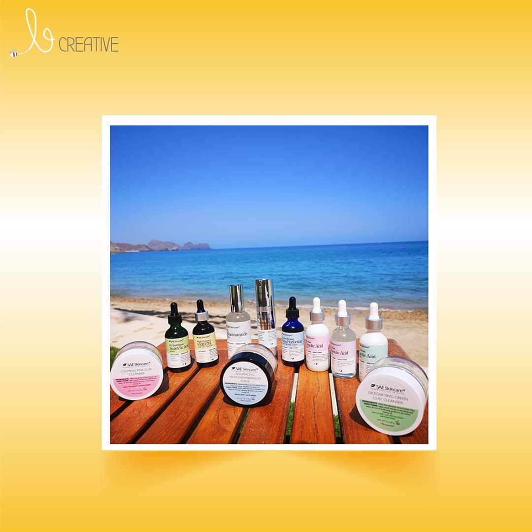 BCreativeoman's tweet photo. We love working with SAESkincare on developing a clear visual for their social media channels. Made right here in Oman, they offer digital consultations to ensure your skincare treatment is completely personalised - make sure you go check out their incredible range.#bcreativeoman https://t.co/uxy3iQ9J9c