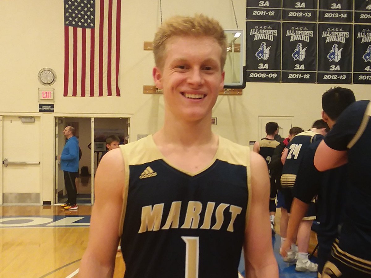 PrepHoopsOR's tweet photo. Our player of the game is Marist senior point guard Nick Stice. In addition to his game high 20 points, he grabbed 11 rebounds and dished out 3 assists. https://t.co/z9FCQzLyPd