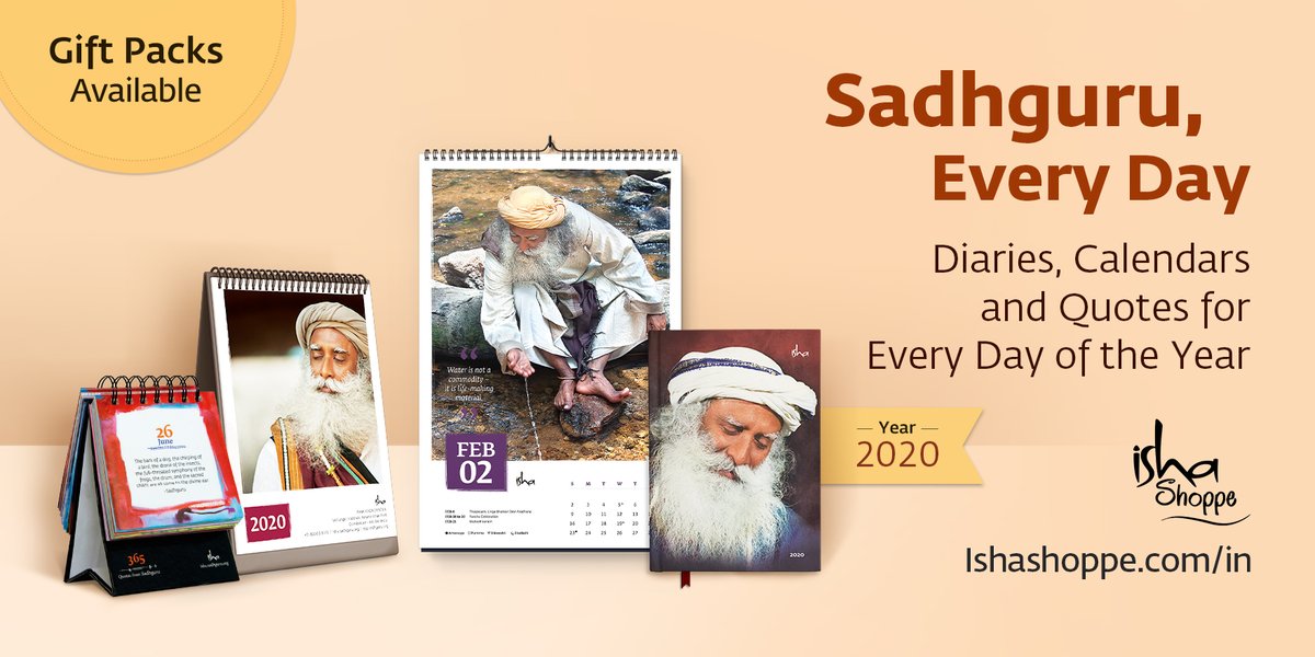 Isha Foundation on X: "A Graceful start to your 2020. Sadhguru Calendars &  Diaries for the year now available. https://t.co/tkn2lml6Hf  https://t.co/2u1u0o0XOY" / X