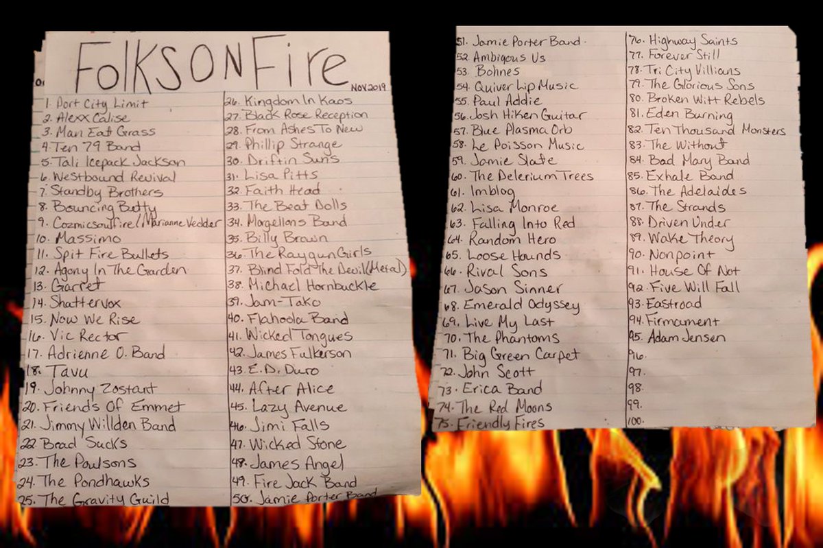 brendatomczak's tweet image. #FolksOnFire list for November is out! Come see whose on it! Are YOU? @HighwaySaints @foreverstilldk @TriCityVillains @TheGloriousSons @Brokenwittrebel @edenburning @TENTHOUSANDMON1 @thewithoutmusic @BadMaryBand @exhalemusic